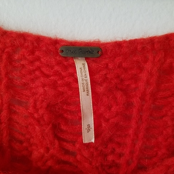 Free People Open Cable Knit Chunky Sweater Small - Picture 9 of 11